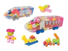 Building Block Vehicle Play Sets - Train, Assorted Colors, 15.5" image number null