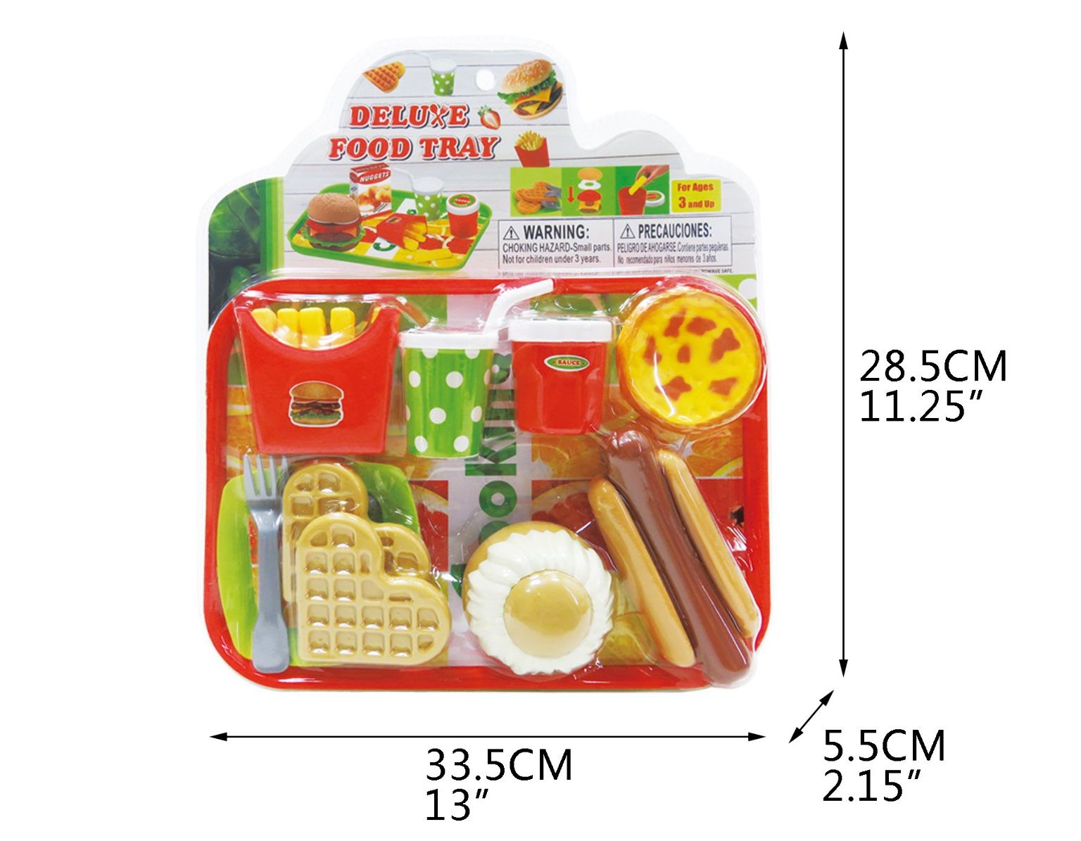 Deluxe Food Tray Playsets - 2 Styles, 20 Pieces