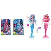 Mermaid Doll Playsets - Lights, Blue/Pink, 12.5"