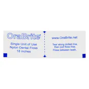 OraBrite Single Use Floss Packets - 18", Mint