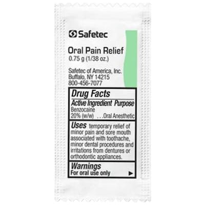 Oral Pain Relief Packets - 0.75g