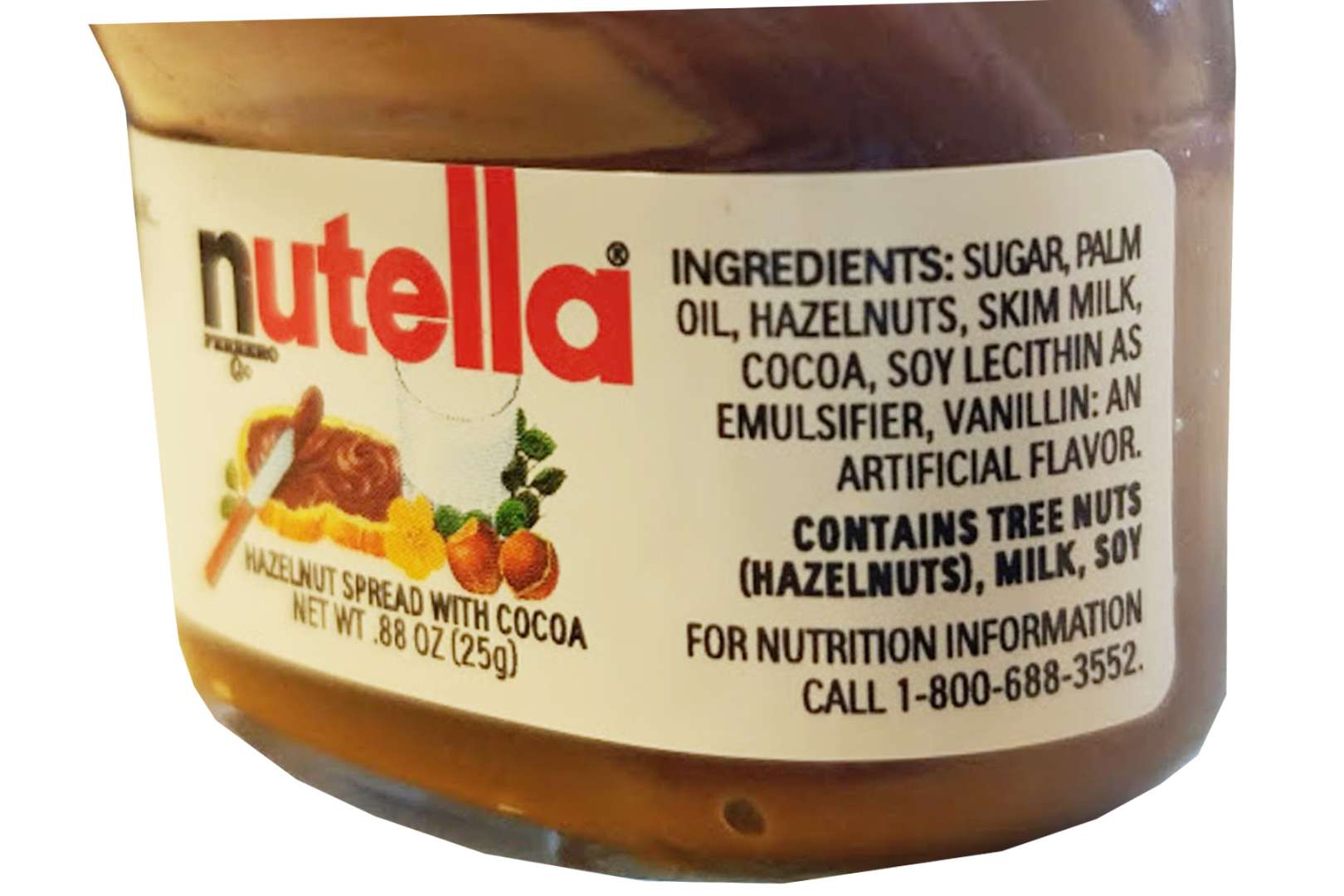 Nutella Mini Glass Hazelnut Spread 25 g