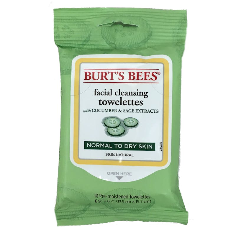 Burt's Bees Facial Cleansing Towelettes - 10 Count  Cucumber & Sage
