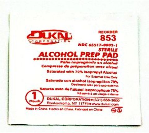 dukal alcohol prep pads