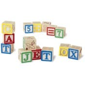 Melissa & Doug Wooden Alphabet Blocks - 50 Pieces, Ages 2+