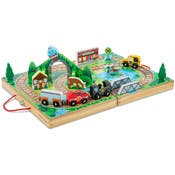 Melissa & Doug Portable Railroad Playsets - Wood
