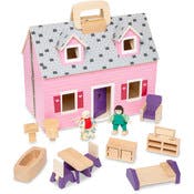 Melissa & Doug Fold & Go Dollhouse Sets - Furniture Included