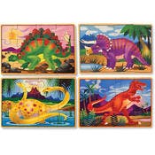 Melissa & Doug Puzzles in a Box - Dinosaurs, 4 Pack