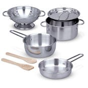 Melissa & Doug Toy Pots & Pans Sets - 8 Pieces
