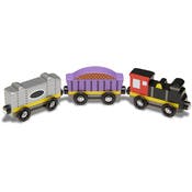Melissa & Doug Toy Train Cars - Wood, 8 Pieces