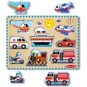Melissa & Doug Sound Puzzles - Vehicles, 8 Pieces, Ages 2+