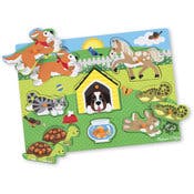 Melissa & Doug Peg Puzzle - Wood, Pets