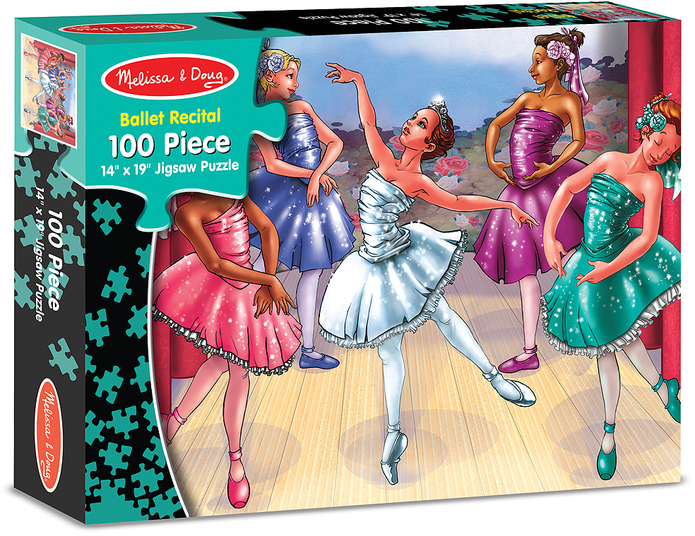 Melissa Doug 100 Piece Ballet Recital Cardboard Jigsaw Puzzle