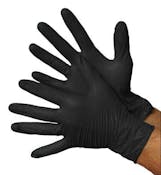 Medical Grade Latex Gloves - Black, Large