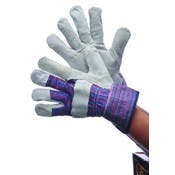 Leather Patch Palm Gloves - White, 120 Pairs