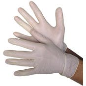 Medical Grade Vinyl Gloves - White, Large