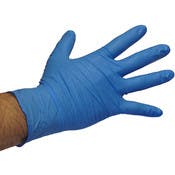Nitrile Powder Gloves - Blue, Medium