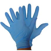 Nitrile Examination Gloves - Blue, Large