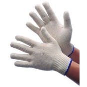 String Knit Gloves - White, Medium