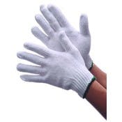 String Knit Gloves - White, Medium