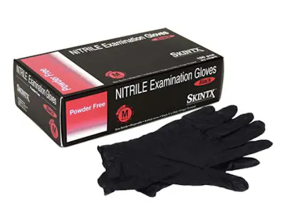Nitrile Examination Gloves - Black, 2XL