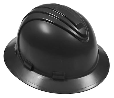 Hard Hat with Full Brim - Black