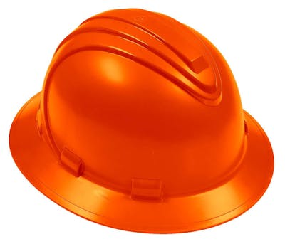 Hard Hat with Full Brim - Orange