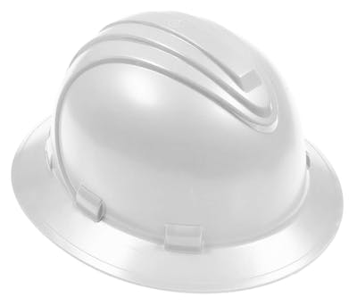 Hard Hat with Full Brim - White