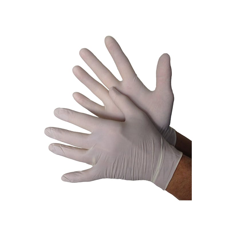 Industrial Latex Powder Gloves  Medium  4.25 mil