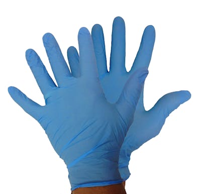 Nitrile Examination Gloves - Blue, Large