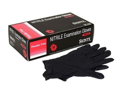 Nitrile Exam Gloves - Black, XS