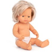 15" Baby Girl Dolls - Blond, Blue Eyes