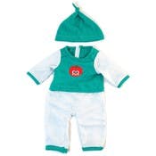 Doll's Cold Weather Green Stripe Pajamas