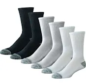 Men's Crew Socks, Size 10-13, Assorted