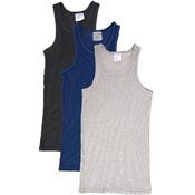 Toddler Boys' Tank Tops - 4T, 3 Colors, 3 Pack