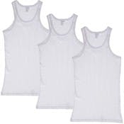 Toddler Boys' Tank Tops - 4T, White, 3 Pack