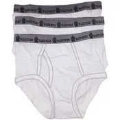 Toddler Boys' Fly Front Briefs - 4T, White, 3 Pack