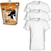 Boys' Crewneck Undershirts - White, Medium, 3 Pack