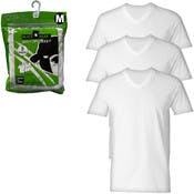 Boys' Cotton Undershirts - White, Medium, 3 Pack