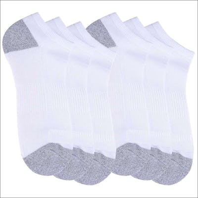 Men's No-Show Socks, Size 10-13, White