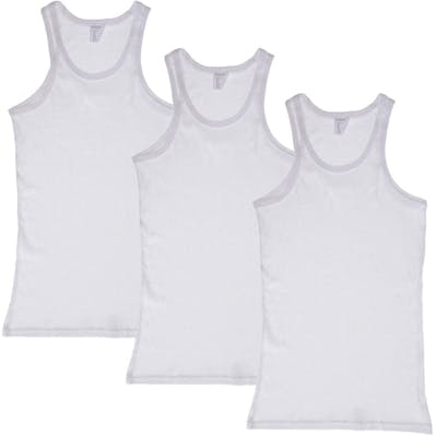Toddler Boys' Tank Tops - 4T, White, 3 Pack