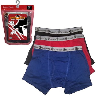Boys' Knit Boxer Briefs - 3 Colors, Medium, 3 Pack