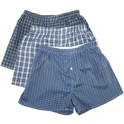 Boys' Woven Plaid Boxer Shorts - XL, 3 Pack