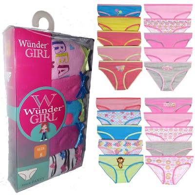Toddler Girls' Cotton Panties - Assorted, Size 2T-4T, 5 Pack