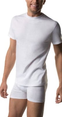 Men's Crew Neck Undershirts - White, Small, 3 Pack