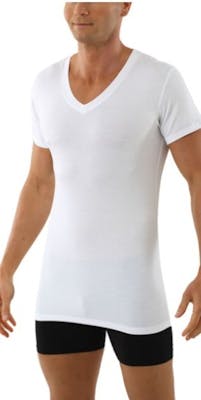 Men's V-Neck Undershirts - White, Large, 3 Pack