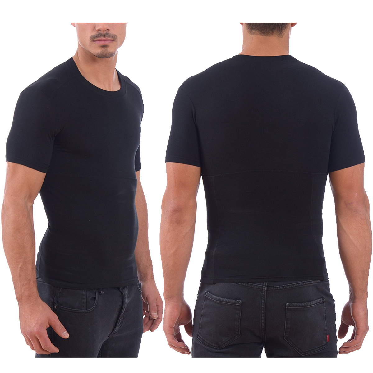 black t shirt body suit