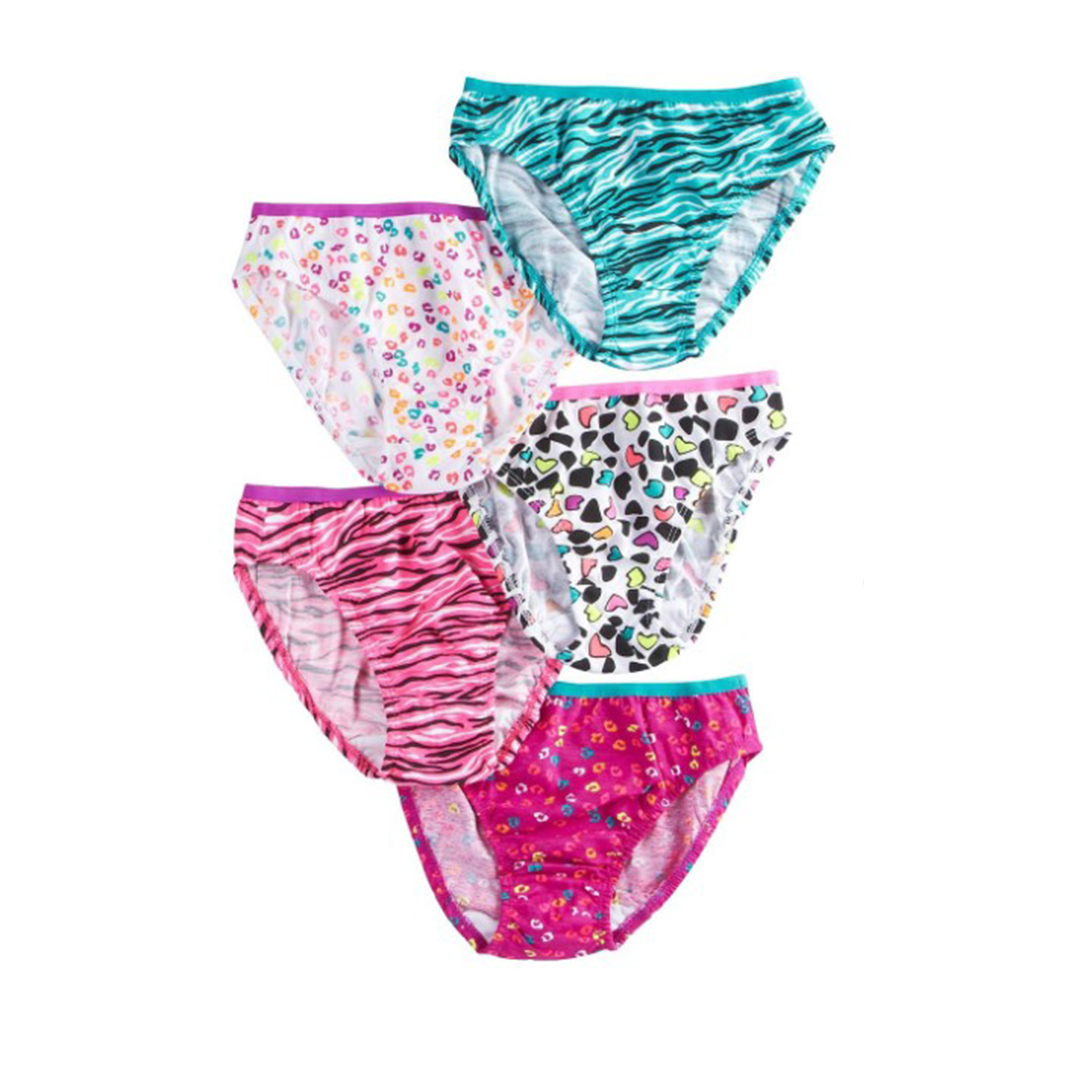 Bulk Girl's Panties - 5 Pack, Assorted Colors, Size 6 - DollarDays