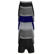 Men's Knit Boxer Briefs - 2X, Solid Colors, 6 Pack