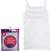 Toddler Girls' Camisoles - White, 2T-3T, 3 Pack